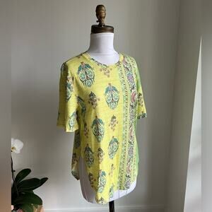 ANTHROPOLOGIE POSTMARK SHORT SLEEVE PAISLEY DELILAH TEE SIZE SMALL